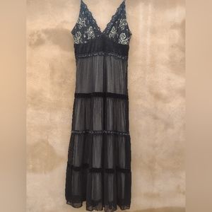 Black beaded formal dress